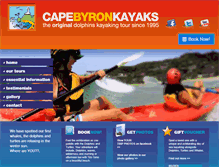 Tablet Screenshot of capebyronkayaks.com